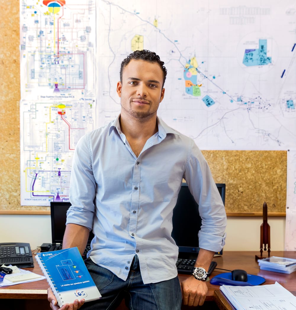 Synergy Media Space's founder in his office at the CNES/CSG